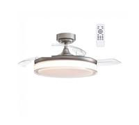 Ventilador de techo - WONDERLAMP OROEL, 45 W, 6 velocidades, Níquel