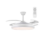 Ventilador de techo led con aspas retráctiles michu l cct dim 80w marca wonderlamp 44 cm