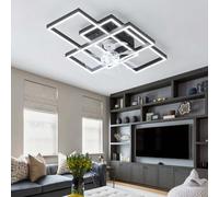 Ventilador de techo LED con control remoto, silencioso, tipo candelabro, moderno, con 6 velocidades de viento, luz LED regulable, compatible con Alexa y Google Assistant, ideal para sala de estar, do