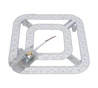 Ventilador de techo LED, panel de luz, 24 W, 2100 lm, 3 temperaturas de color, 3000 K-6000 K, lámpara de repuesto para lámpara de techo empotrable, lámpara de pared, aluminio, PC, blanco, 28 x 22,5 cm
