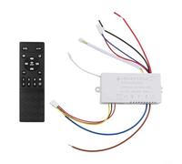 Ventilador de techo LED remoto de 6 velocidades de control variable y funciones de ajuste de luz (cabezal de agitación estrellado)