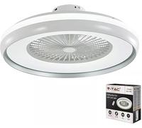 Ventilador De Techo LED V-tac 45W Gris 3 En 1 3000K-4000K-6400K Blanco