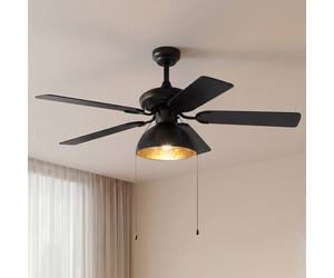 Ventilador de techo Lucande con luz Shamoian, silencioso, Ø 130 cm