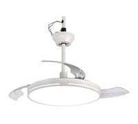 Ventilador de techo Melchioni Family MF2503CEI con luz LED, 6 velocidades, aspas retráctiles