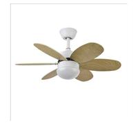 Fabrilamp Ventilador de techo Alves – 6 aspas, motor DC, luz, mando y temporizador