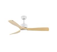 Abrila - Ventilador DC AZABACHE | de Techo con tres Aspas en Color Blanco con Luz | con 6 Velocidades Ajustables | 3 Temperaturas de Luz Seleccionables | Mando a Distancia Incluido