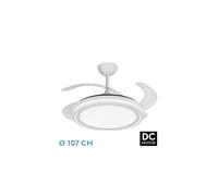 Fabrilamp Ventilador DC Bandido 59W Blanco 4 aspas 107d 5900lm 3500-4000-6500K Remoto y temporizador