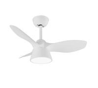 ABRILA AKUNADECOR Ventilador Dc Cubico Blanco Led 3 Posiciones Con Memoria