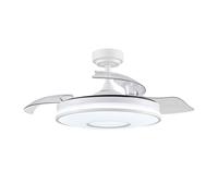 FABRILAMP TODOLAMPARA - VENTILADOR DE TECHO LUZ LED DC DANI BLANCO ASPAS DESPLEGABLES 108D 6 VELOCIDADES REMOTO+TEMPORIZA+MEMORIA