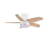 Abrila - ventilador dc neutron - color blanco con cinco aspas en color