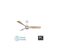 FABRILAMP Ventilador Dc Oriente 26w Blanco 3 Aspas Haya 132d 6vel 3colores 2950lm Remoto,memoria,temporizador