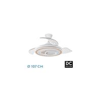 Fabrilamp Ventilador DC Sultan 59W 3 aspas Blanco/Haya 107d 6980 lm 3000-6500K mando y temporizador