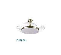 Ventilador de techo metal color cuero serie trindente 42cm