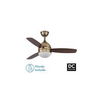 Ventilador de techo metal color dorado serie maestral 107cm