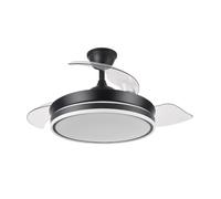 FABRILAMP AKUNADECOR Ventilador Negro Modelo Bayomo S Led Y Motor Dc