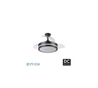 Ventilador de techo metal color negro serie esparta 32cm