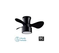 Fabrilamp Ventilador DC Kos 24W Negro 3 aspas 60° 6 vel. con remoto, memoria y temporizador