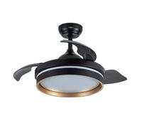 Ventilador de techo metal color negro serie nalon 40cm