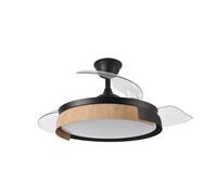 FABRILAMP AKUNADECOR Ventilador Led Modelo Provenza Negro Motor Dc Con Memoria De Color