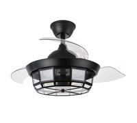 Ventilador de techo metal color negro serie tornado 40cm