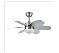 Fabrilamp Alves Ventilador de Techo Moderno con Luz y Motor DC Níquel Claro