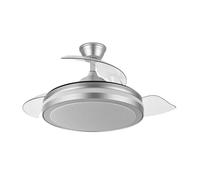 Fabrilamp Ventilador de techo Esparta S Níquel con iluminación LED y motor DC