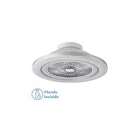 FABRILAMP Ventilador 72w Dc Mato Niquel 5Aspas Transp. 22x58x58cm 6 Vel. 3 Colores C/remoto,memoria,temporiz Y Reg.Intensidad 6120lm
