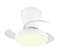 Ventilador de techo Moss (Blanco, 22 cm, 18 W, Blanco cálido)
