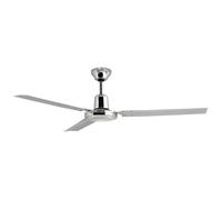 Orbegozo CFC 49120 - Ventilador de techo con interruptor de pared, 5 velocidades de ventilación, silencioso, 120 cm de diámetro, altura 35,5 cm, cromado, 60 W, gris