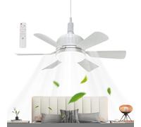 Ventilador de Techo para Dormitorio con Luces, Ventilador de Techo LED con Casquillo E27, Dispositivo de Iluminación de Ahorro de Energía para Hogar Comercio Apartamento Cocina