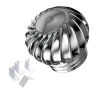 Ventilador de techo para turbina de viento, ventilador de techo giratorio, tapa de escape de acero inoxidable de 4, 8, 10 pulgadas, campana extractora de techo, redondo, ventilador de techo automático