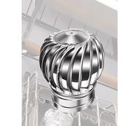 Ventilador de techo pasivo de acero inoxidable, tapa de escape tipo turbina eólica for chimenea y conducto de cocina | Ventilador de ventilación pasiva resistente(5.9in/15cm)