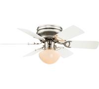 Ventilador De Techo Pequeño Globo Ugo Con Luz Y Luz Abatible, 76 Cm