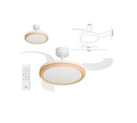 Ventilador De Techo Plafón Con Aspas Retráctiles CM. 107X32