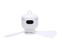 Ventilador de Techo Portátil con Funcionamiento Potente y Silencioso para Porches, Dormitorios, Tiendas de Campaña, Velocidad del Viento de 3 Niveles, 1 Batería de Celda CR2025, ABS