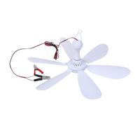 Ventilador de techo portátil de 12 V, ventilador colgante silencioso de 20 pulgadas, tienda de campaña colgante con 6 hojas, techo y dormitorio