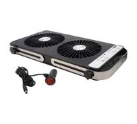 Ventilador de techo portátil para caravana de 12 V para camping, viajes | Plástico ABS, cuchillas de doble fila, opciones blanco/negro, resistente a la intemperie, fácil de limpiar