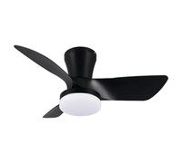 Trio Lighting Ventilador de techo Randers (Negro, 76 cm, 20 W, Blanco cálido) + Garantía BAUHAUS 5 años para equipos eléctricos y motorizados