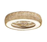 Ventilador de techo rattan color beige serie kilimanjaro 65cm