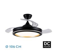 Ventilador de techo Retractil Abrila Picolo Negro/oro 3 Aspas 106d