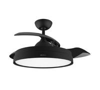 Cecotec Ventilador de Techo con Aspas Retráctites y Lámpara EnergySilence Aero 4280 Invisible Black. 40 W, Diámetro 42" (106cm), Temporizador, 3 Tonos de Luz, Función Verano-Invierno