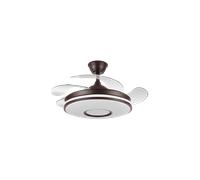 FABRILAMP Ventilador Dc Dani Mini 59w Marron 4asp 91d 6980lm 3000-4000-6000k Reg.intensidad Remoto,memoria,temporizador