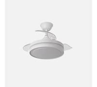 Ventilador de techo retráctil DC Esparta Pequeño 44w 5182lm Blanco 72d 3 aspas 3000-4000-6000k Control Remoto + temporizador + memoria