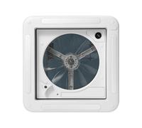 Ventilador de techo reversible con luz LED, 12 V, con protección contra insectos, IP68, resistente al agua, para caravanas, autocaravanas, remolques y furgonetas