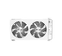 Ventilador de techo silencioso de 12 V, con disipación de calor por escape, doble reversible, for ventana de techo y 4 velocidades for RV(Bianco)