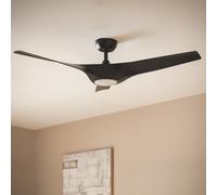 Ventilador de Techo Silencioso Egina Negro 132cm Motor DC
