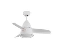 TECHBREY Ventilador de Techo con Luz y Mando a Distancia Industrial Blanco 91cm 3 Aspas 6 Velocidades Temperatura de Color Seleccionable (Cálido-Neutro-Frío)