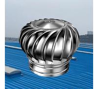 Ventilador de techo sin conexión de alimentación, tapa de ventilación de turbina de 150 mm de acero inoxidable 304, para casas, fábricas, áticos, granjas y aerogeneradores.