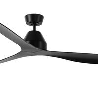 Ventilador de techo sin luz silencioso dc 35w con mando ø142 cm whitehaven lucci air negro 3 aspas |6 velocidades |modo verano/invierno |recomendado de 20 a 40m²