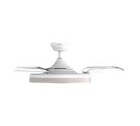 Taurus CEILING FAN POLAR HIDE&GO | Ventilador de Techo 107 cm con Aspas Retráctiles Transparentes | Motor DC 30W Ultra Silencioso | Luz LED 36W Regulable | Modo Invierno-Verano